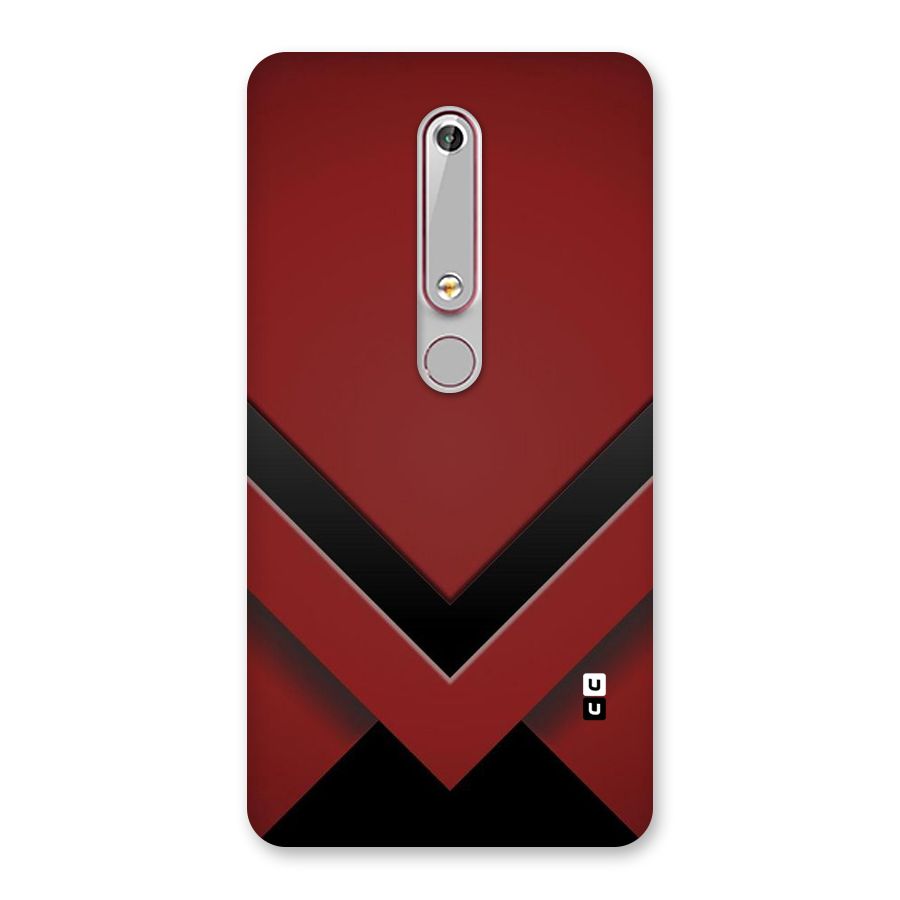 Red Black Fold Back Case for Nokia 6.1