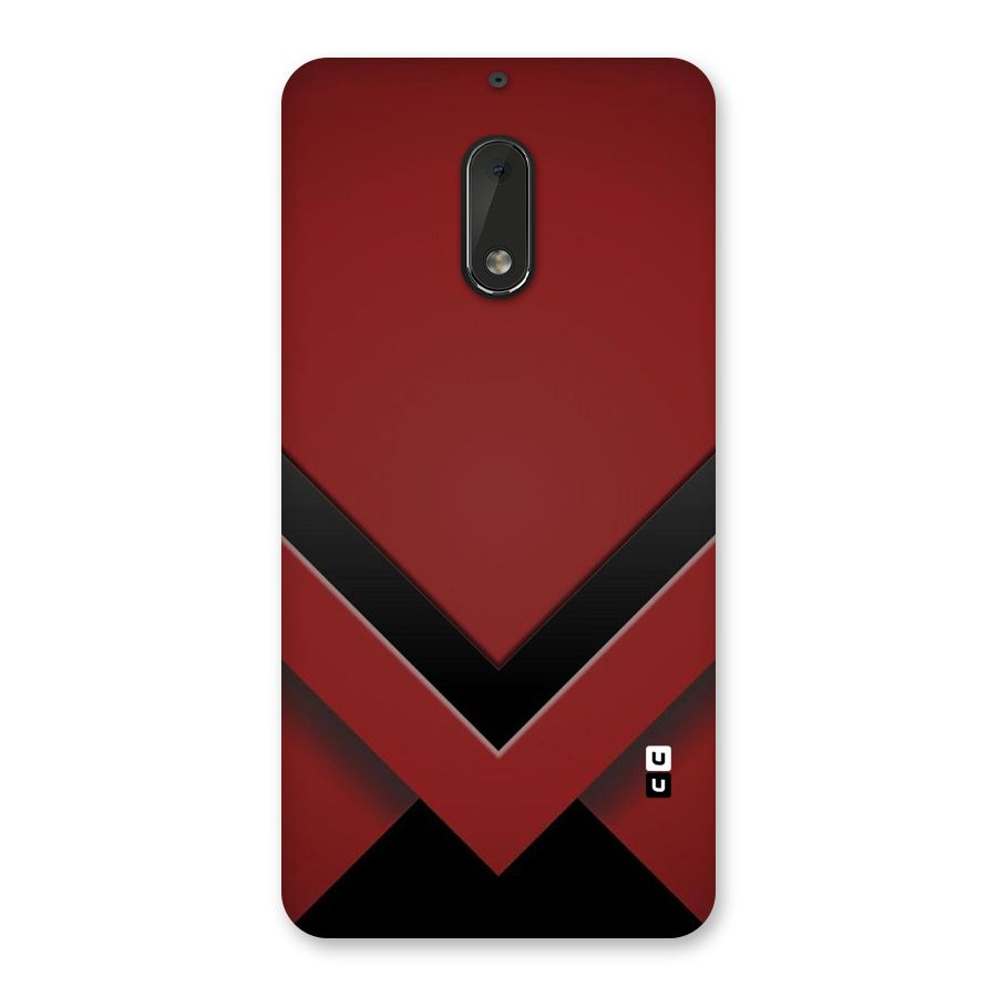 Red Black Fold Back Case for Nokia 6