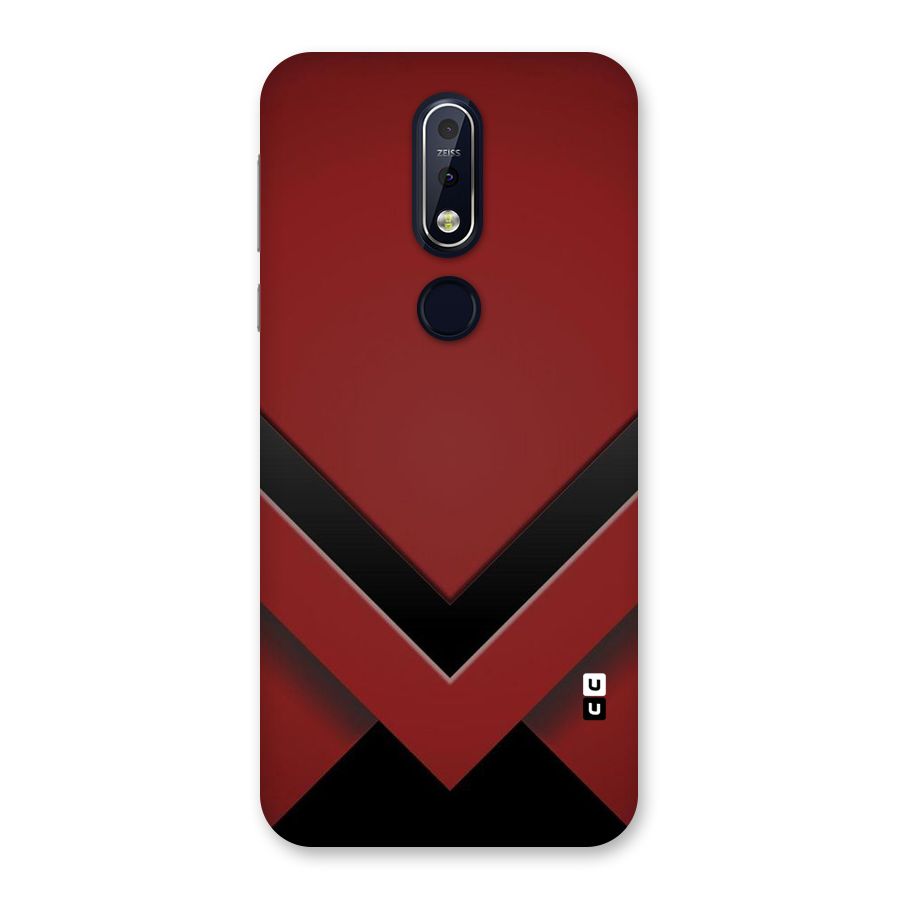 Red Black Fold Back Case for Nokia 7.1