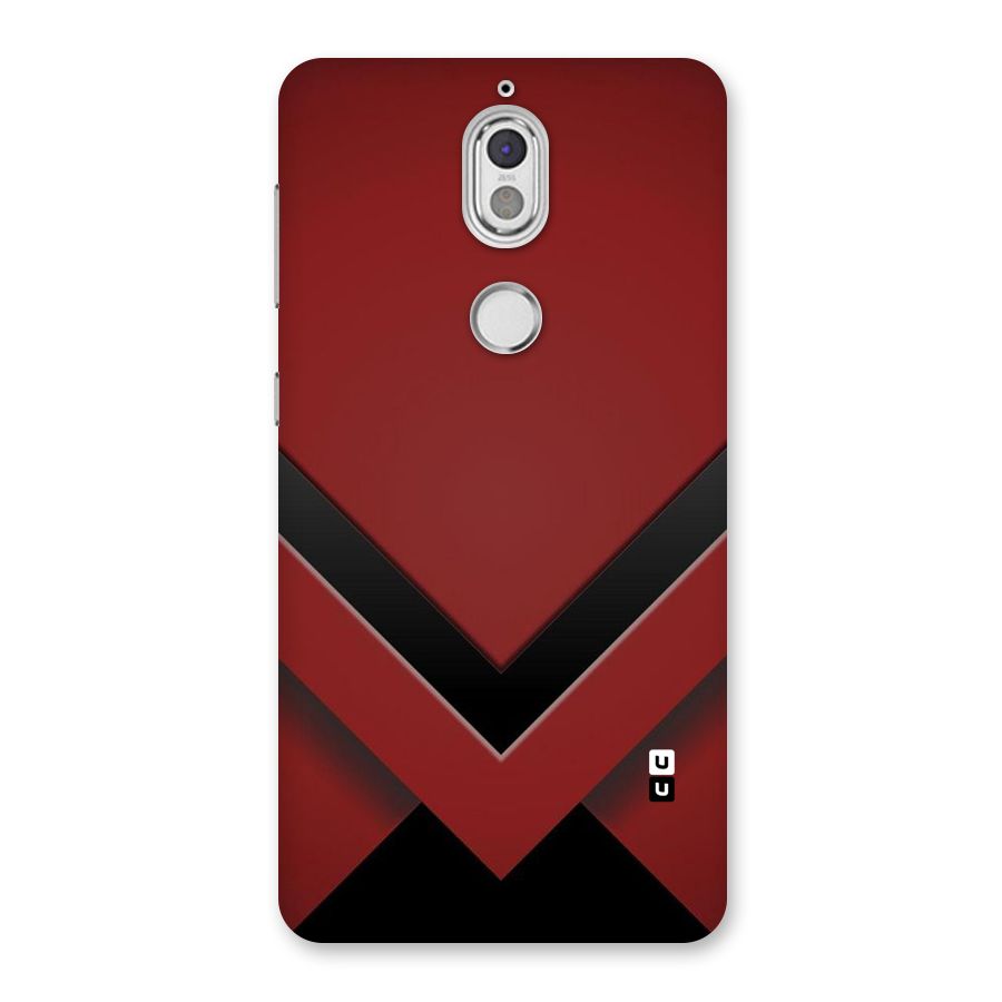 Red Black Fold Back Case for Nokia 7