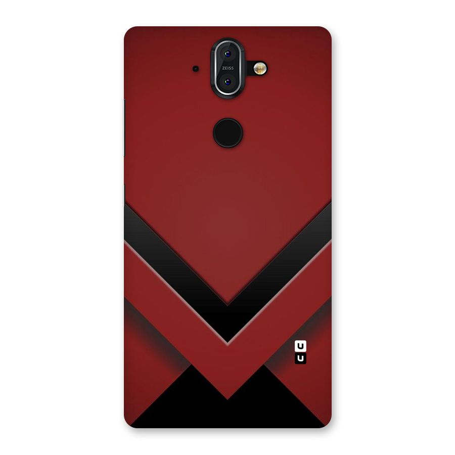 Red Black Fold Back Case for Nokia 8 Sirocco