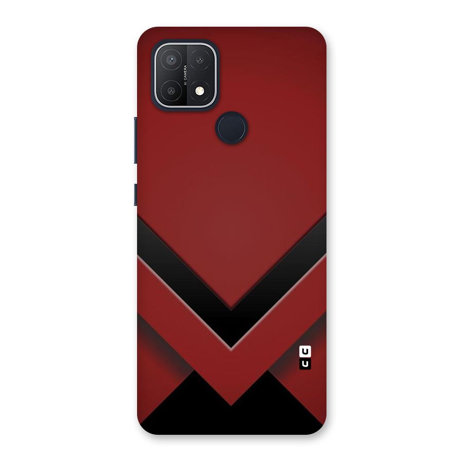 Red Black Fold Back Case for Oppo A15s