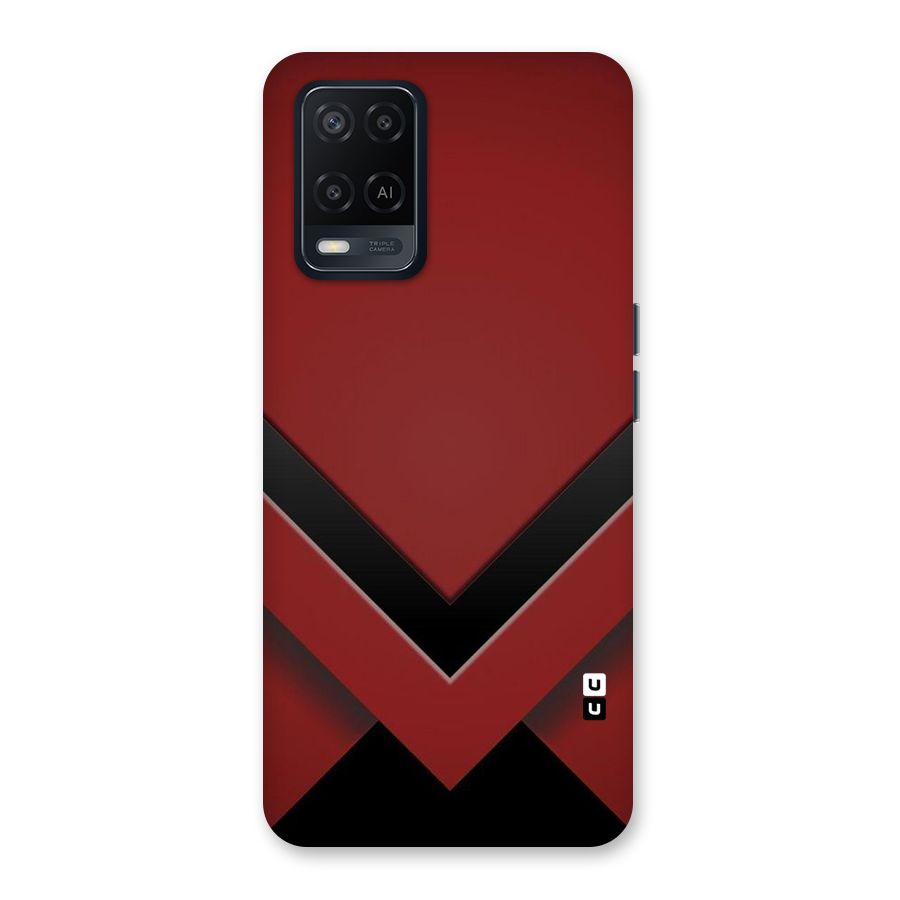 Red Black Fold Back Case for Oppo A54