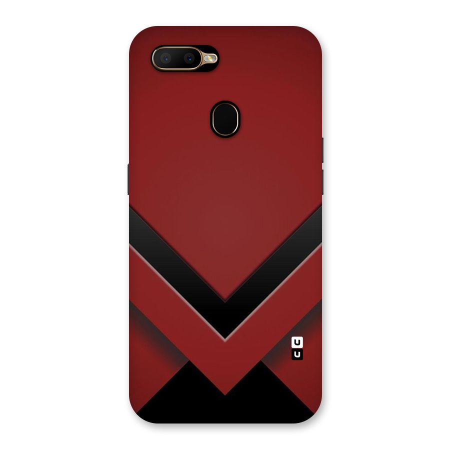Red Black Fold Back Case for Oppo A5s