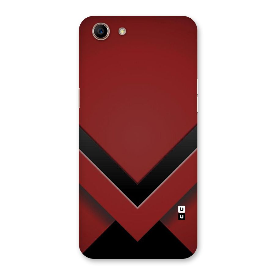 Red Black Fold Back Case for Oppo A83 (2018)