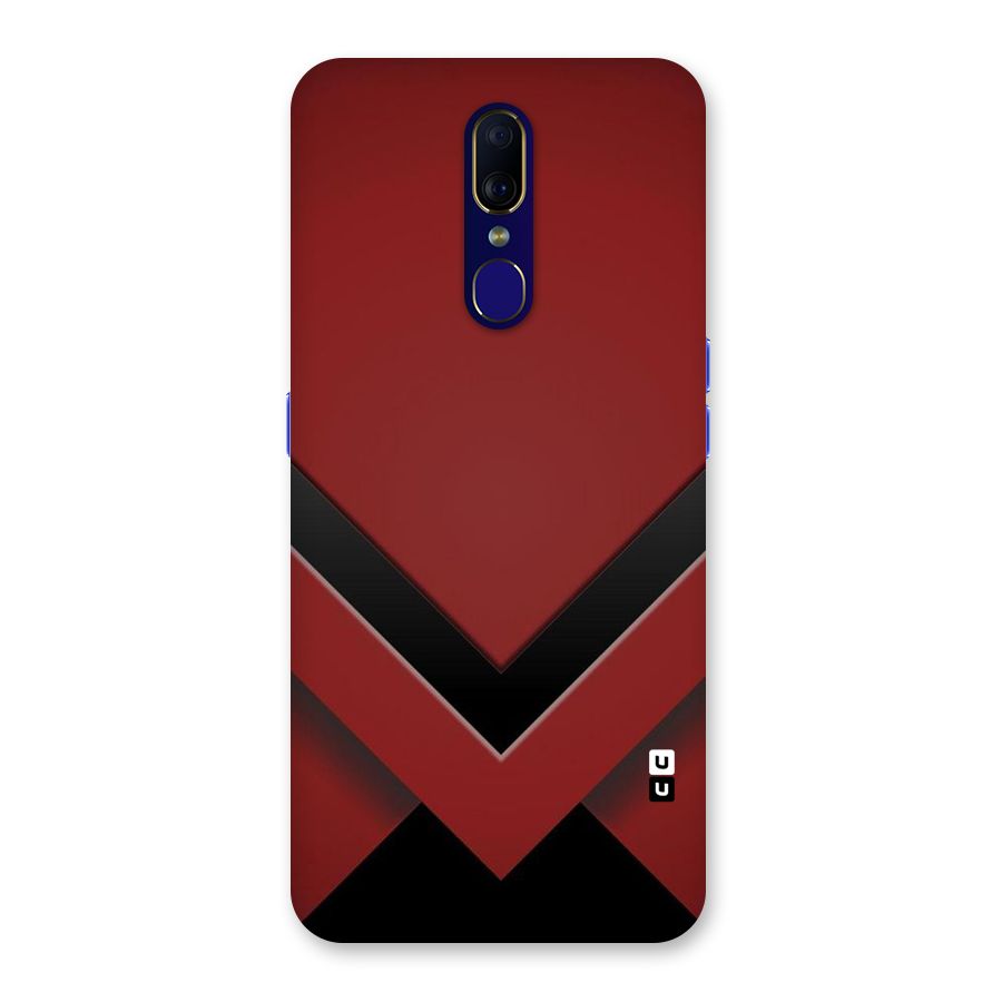 Red Black Fold Back Case for Oppo A9