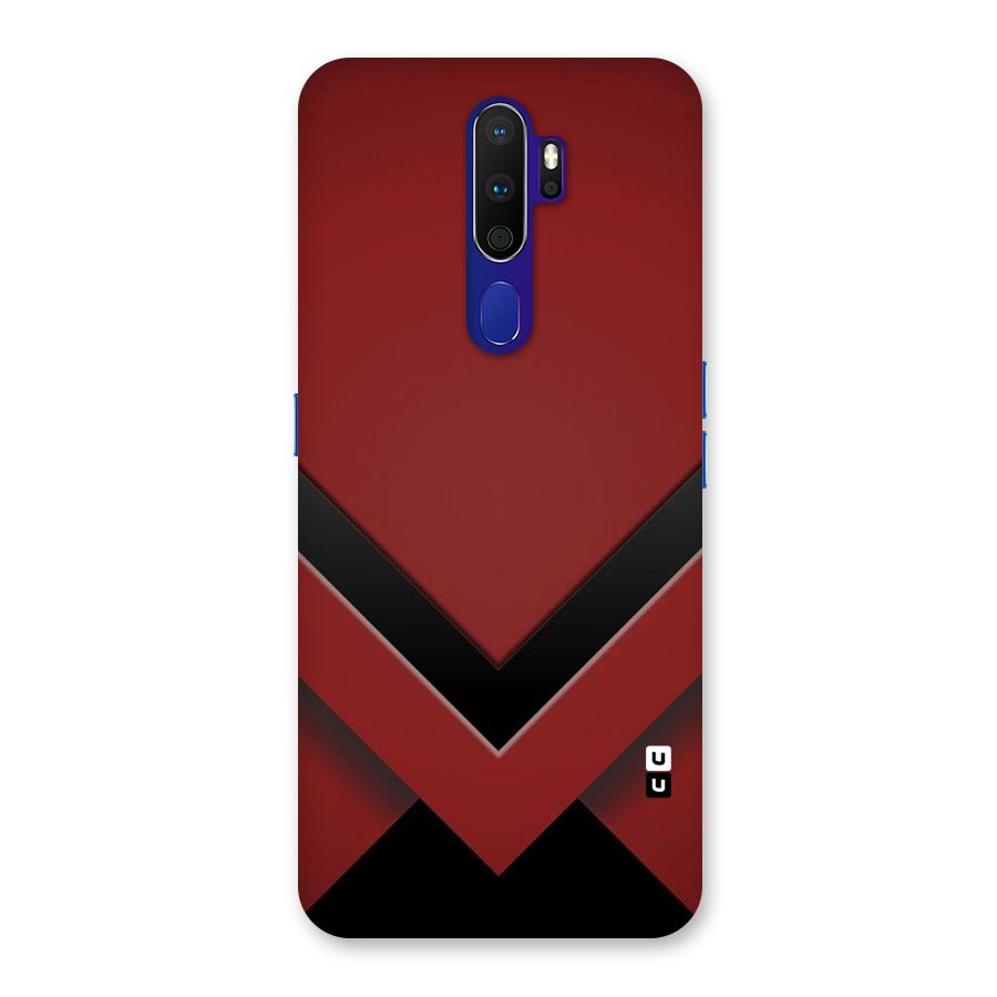 Red Black Fold Back Case for Oppo A9 (2020)