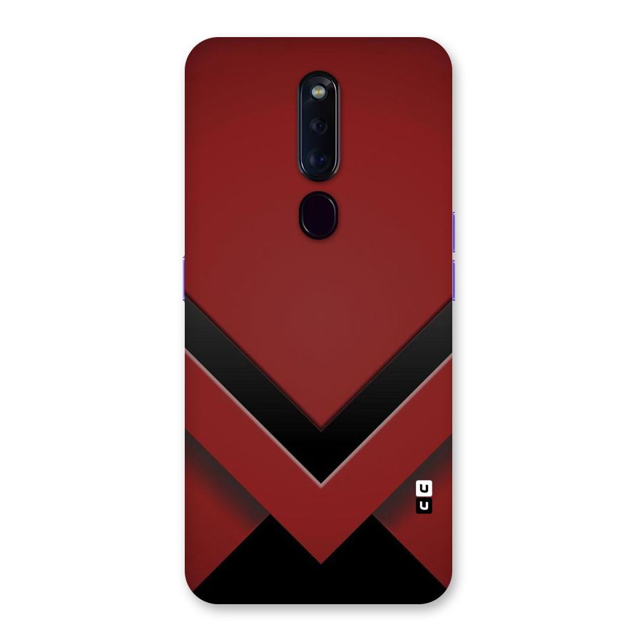 Red Black Fold Back Case for Oppo F11 Pro