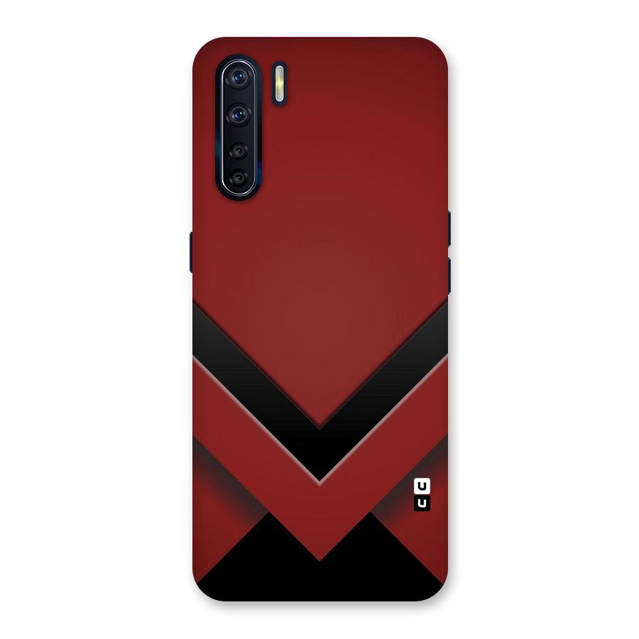 Red Black Fold Back Case for Oppo F15