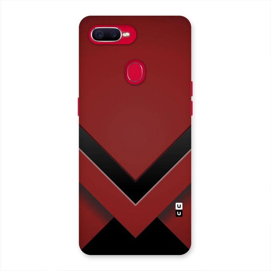 Red Black Fold Back Case for Oppo F9 Pro