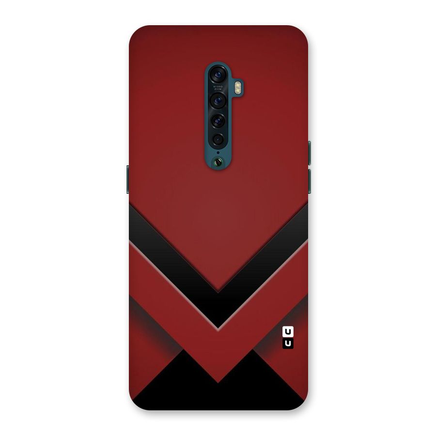 Red Black Fold Back Case for Oppo Reno2