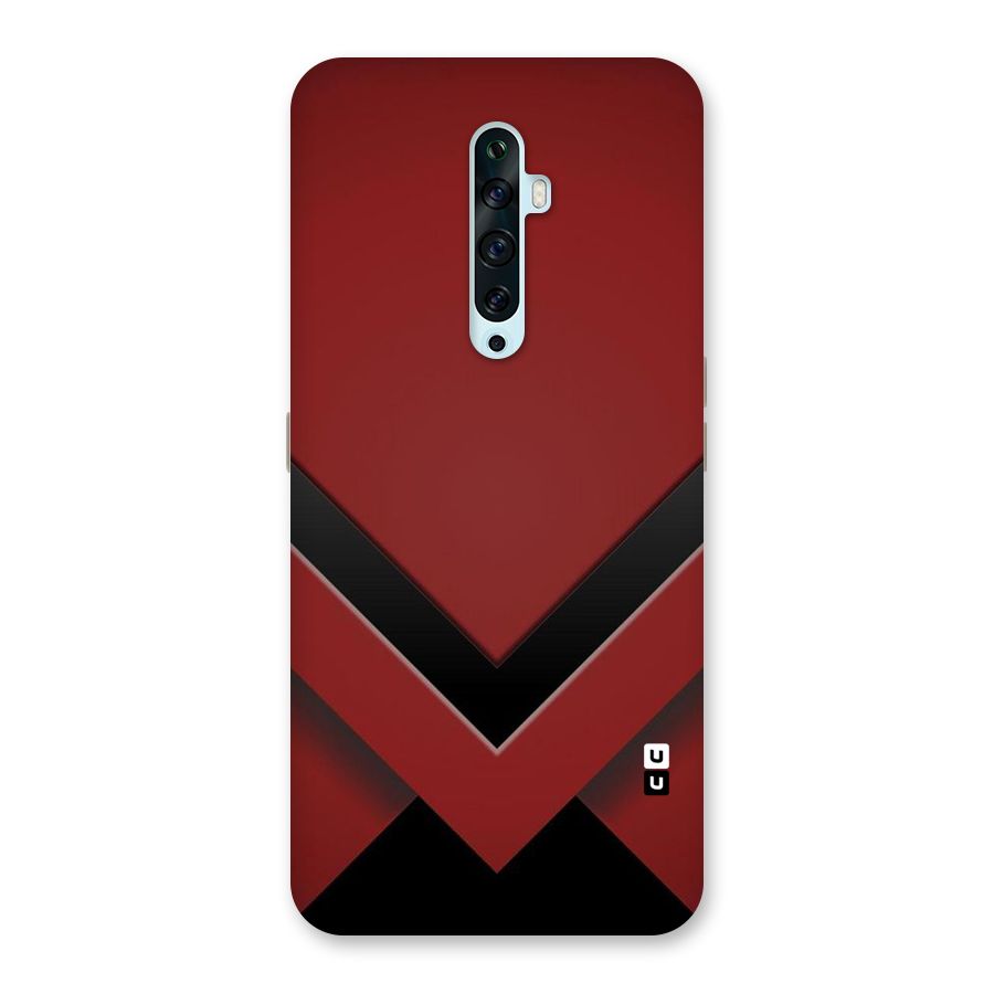 Red Black Fold Back Case for Oppo Reno2 F