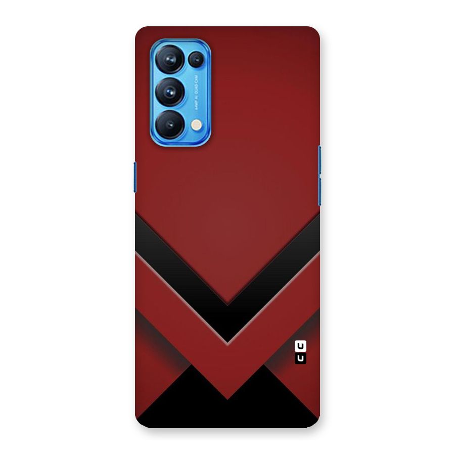 Red Black Fold Back Case for Oppo Reno5 Pro 5G