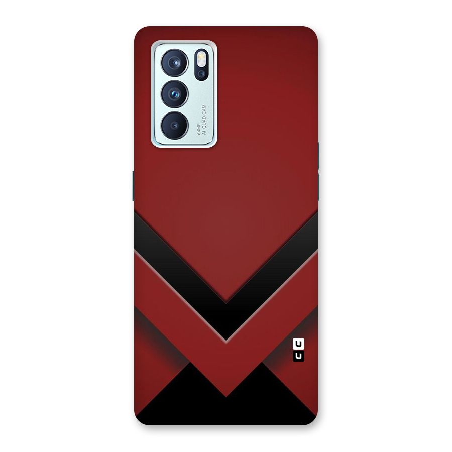 Red Black Fold Back Case for Oppo Reno6 Pro 5G