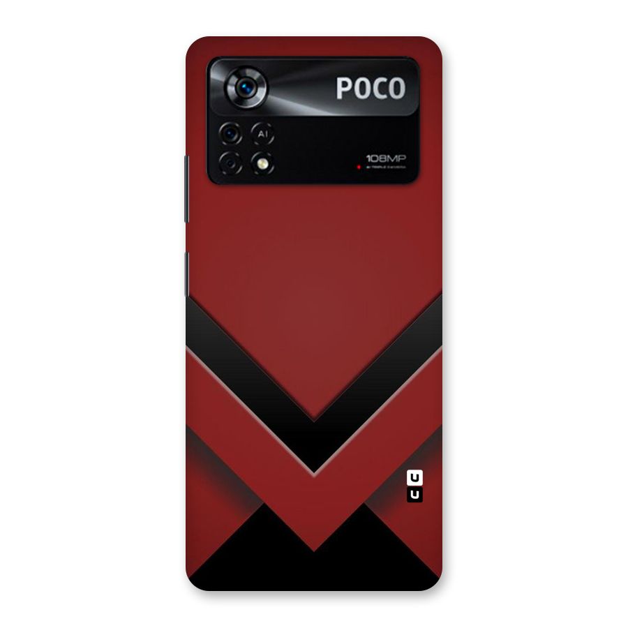 Red Black Fold Back Case for Poco X4 Pro 5G