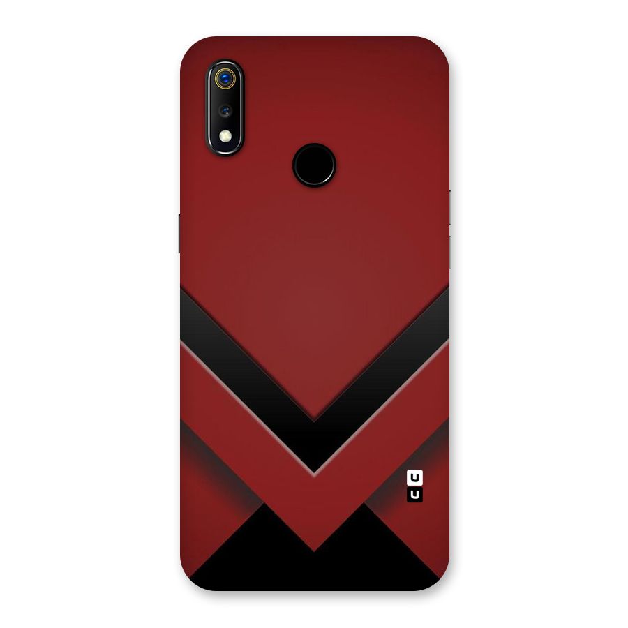 Red Black Fold Back Case for Realme 3