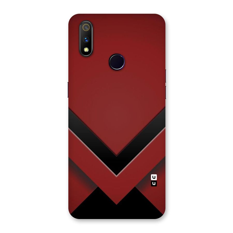 Red Black Fold Back Case for Realme 3 Pro