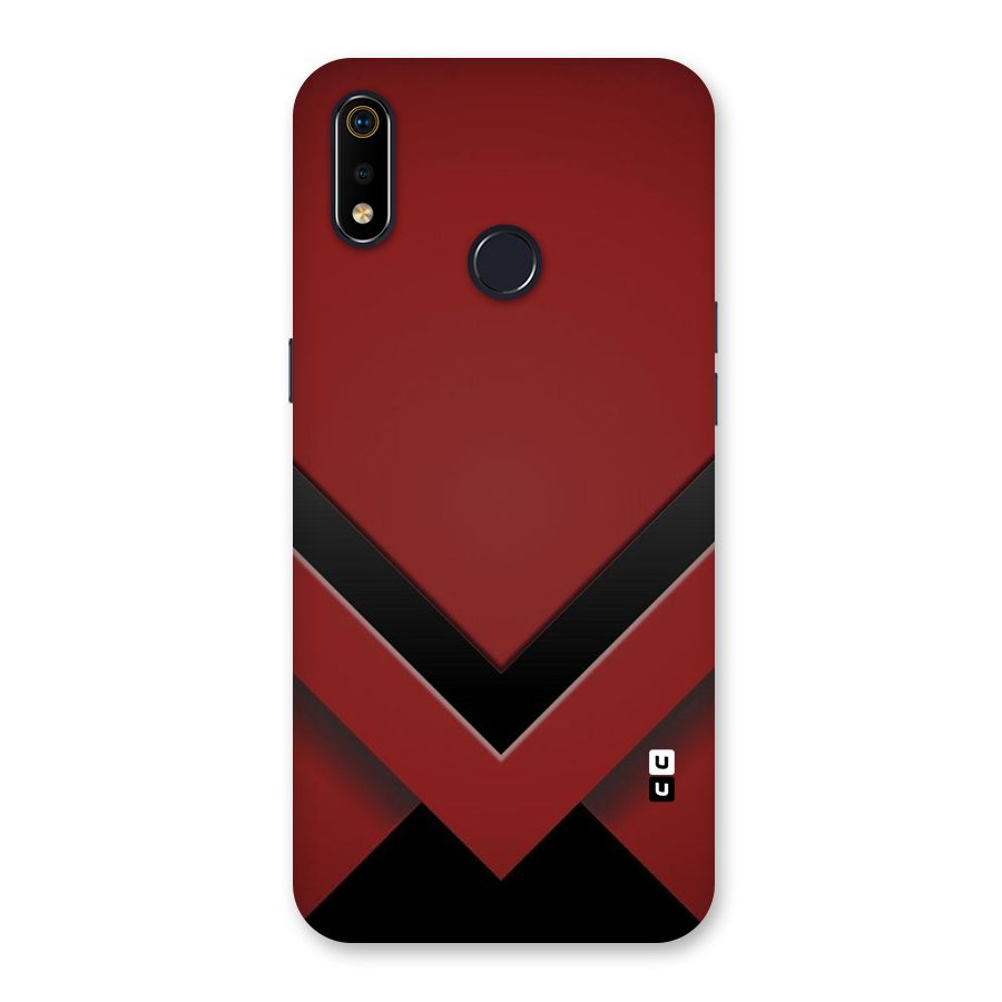 Red Black Fold Back Case for Realme 3i