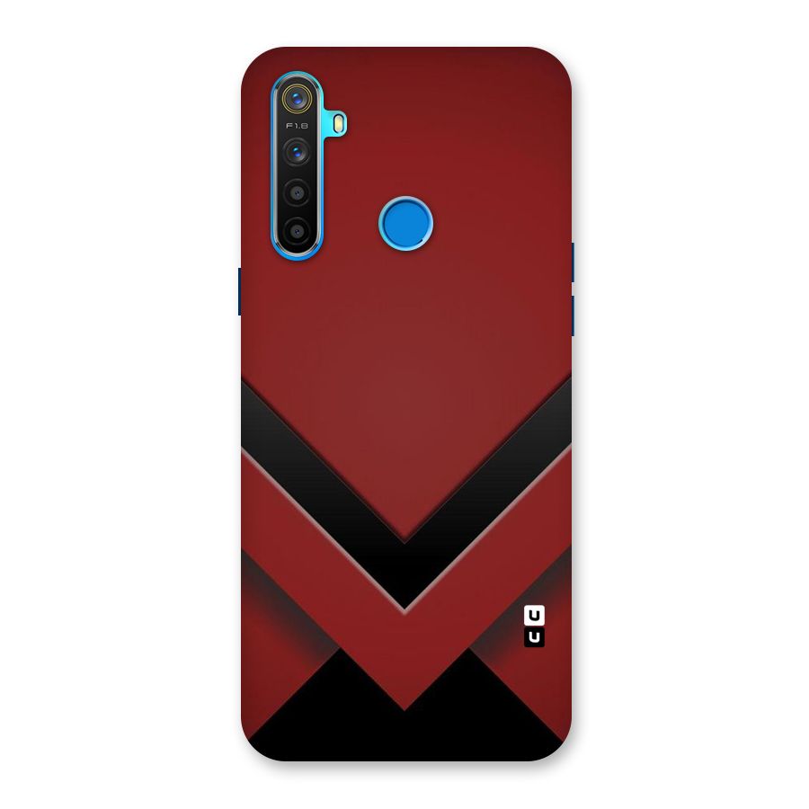 Red Black Fold Back Case for Realme 5