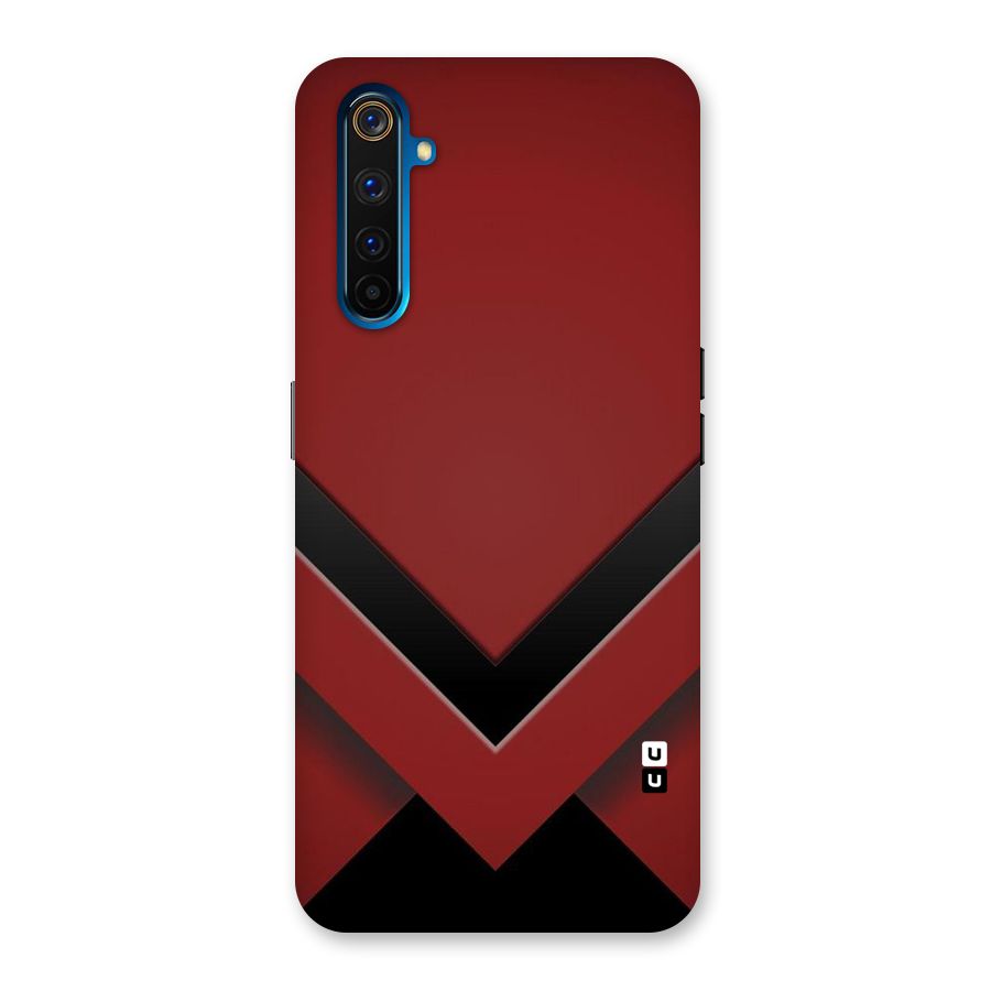 Red Black Fold Back Case for Realme 6 Pro
