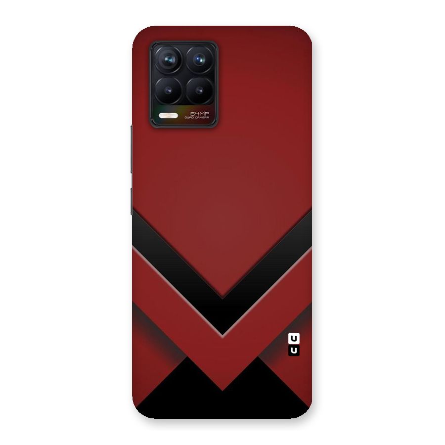 Red Black Fold Back Case for Realme 8