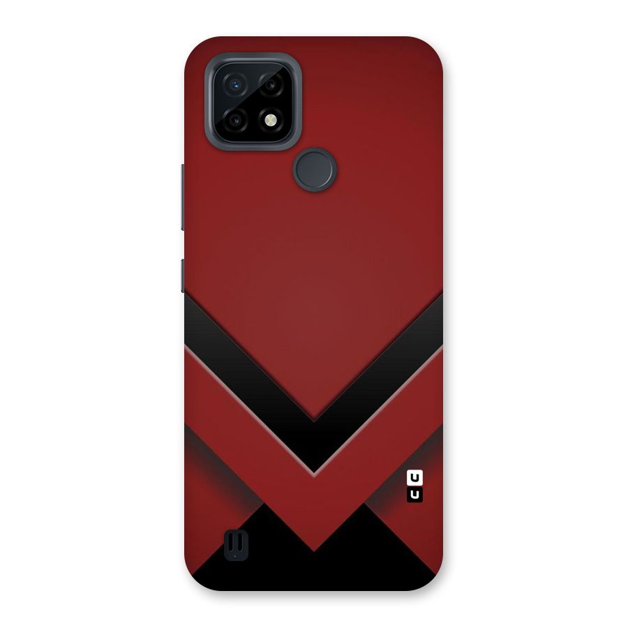 Red Black Fold Back Case for Realme C21