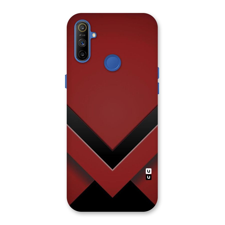 Red Black Fold Back Case for Realme Narzo 10A