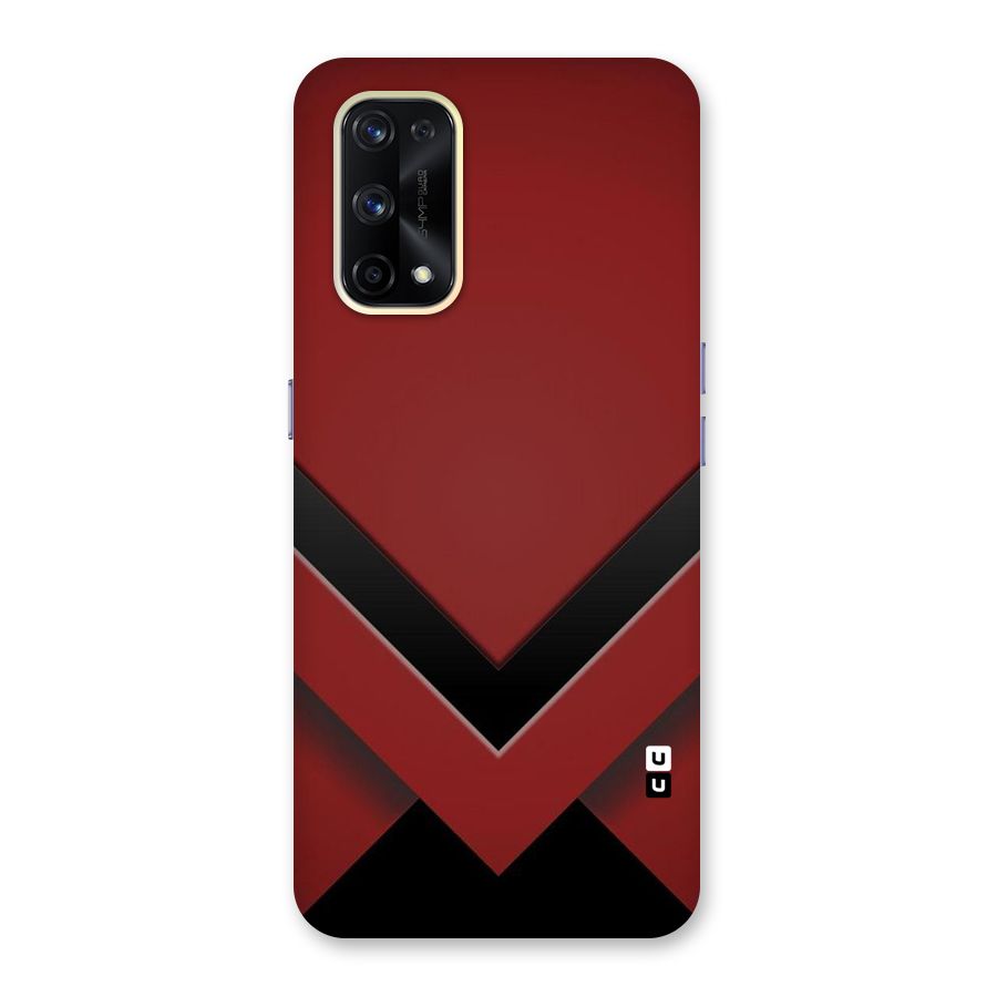 Red Black Fold Glass Back Case for Realme X7 Pro