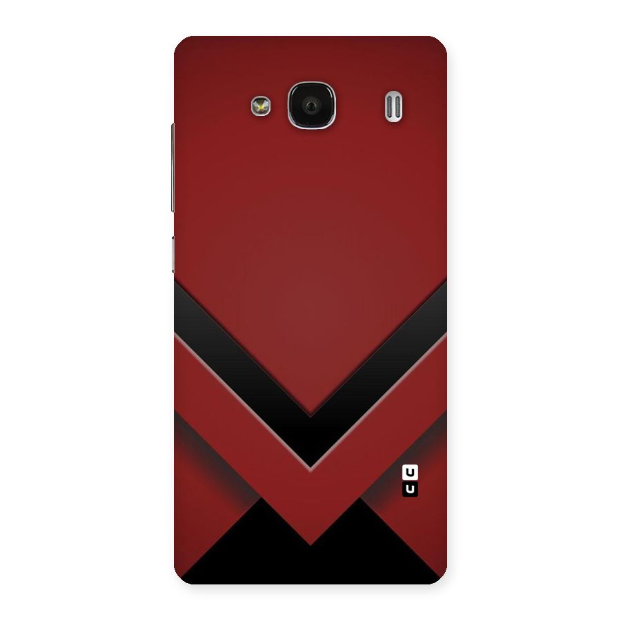 Red Black Fold Back Case for Redmi 2 Prime