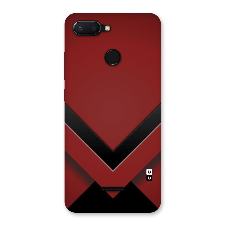Red Black Fold Back Case for Redmi 6