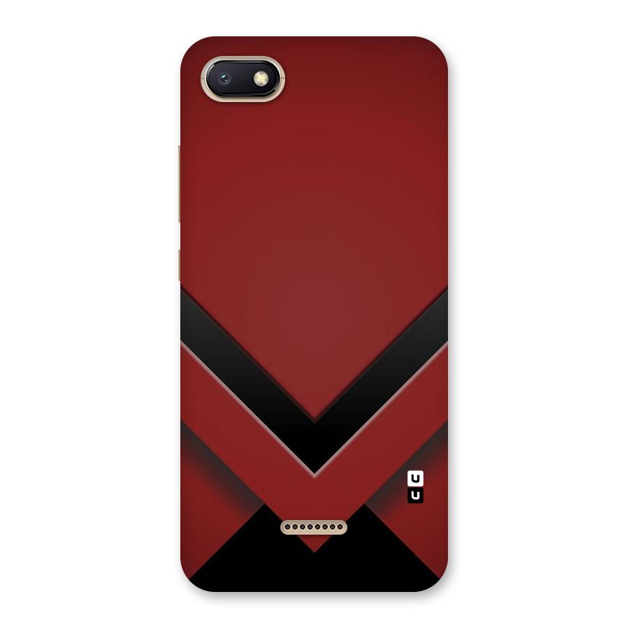 Red Black Fold Back Case for Redmi 6A