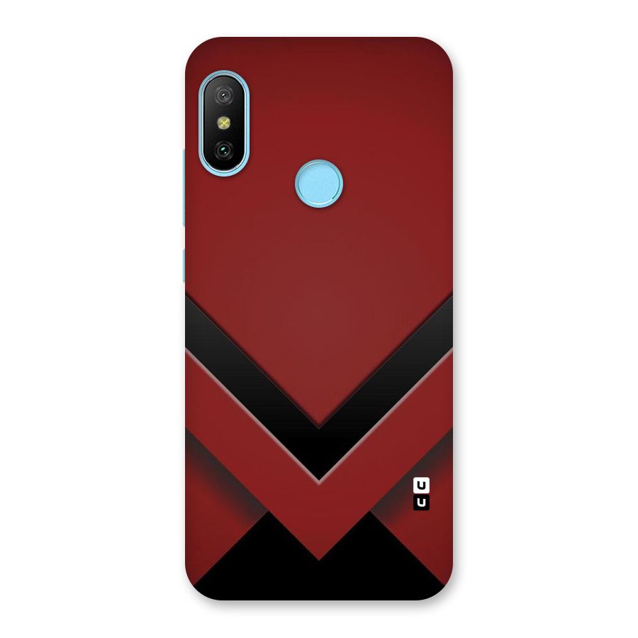 Red Black Fold Back Case for Redmi 6 Pro