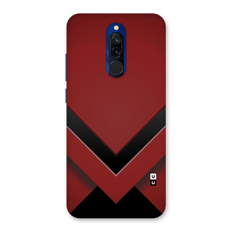 Red Black Fold Back Case for Redmi 8