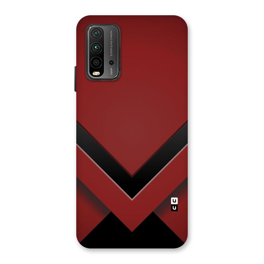 Red Black Fold Back Case for Redmi 9 Power