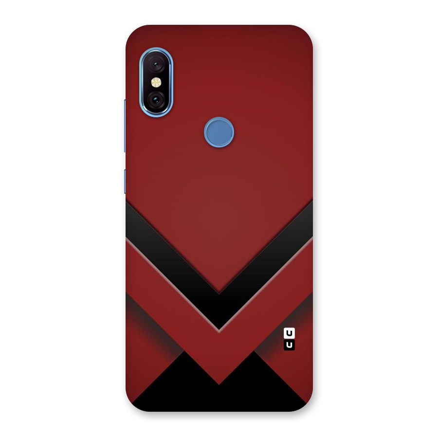 Red Black Fold Back Case for Redmi Note 6 Pro