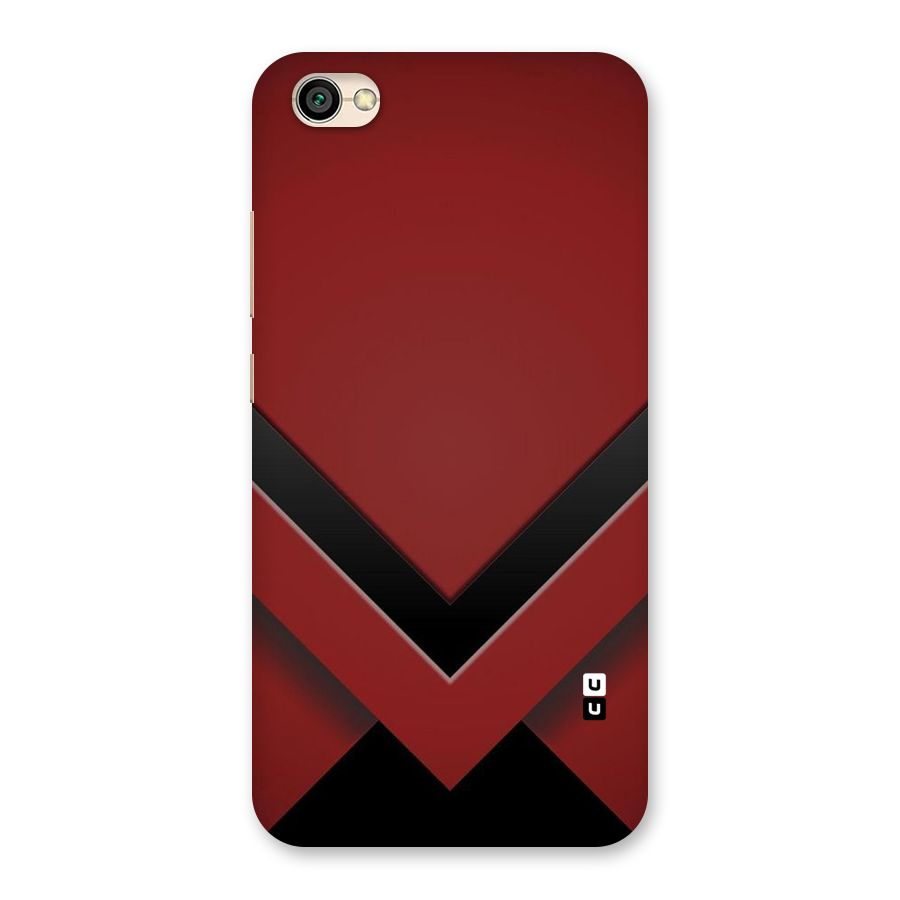 Red Black Fold Back Case for Redmi Y1 Lite