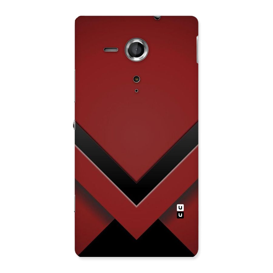Red Black Fold Back Case for Sony Xperia SP