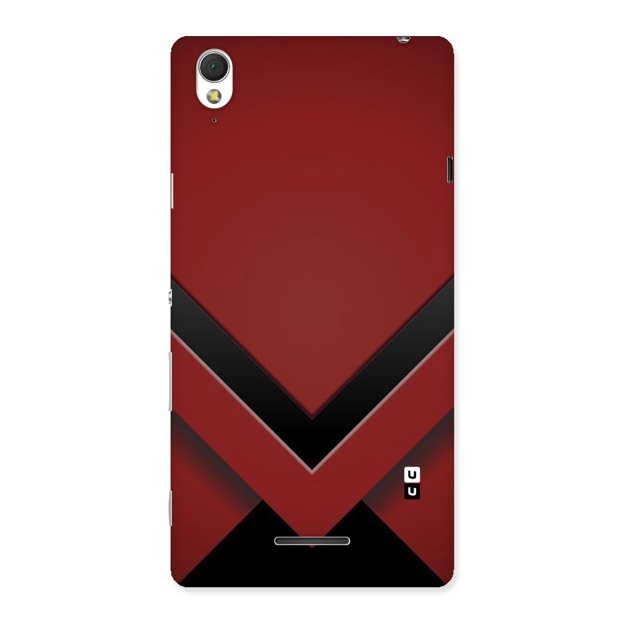 Red Black Fold Back Case for Sony Xperia T3