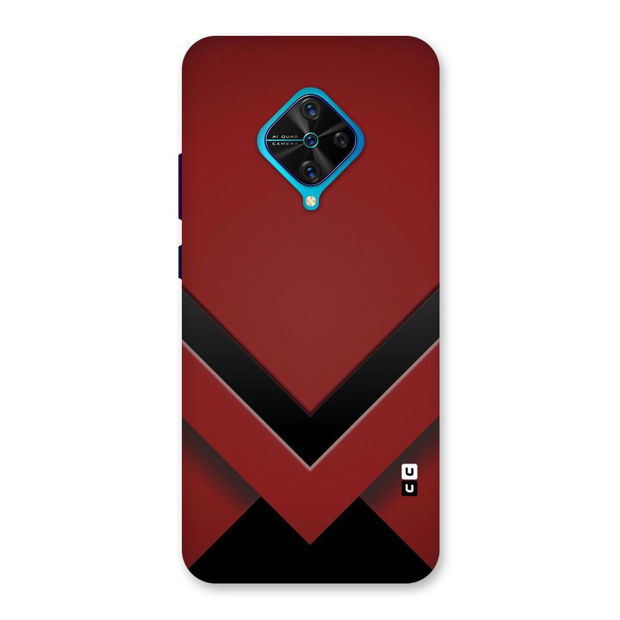 Red Black Fold Back Case for Vivo S1 Pro