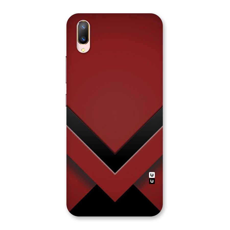 Red Black Fold Back Case for Vivo V11 Pro