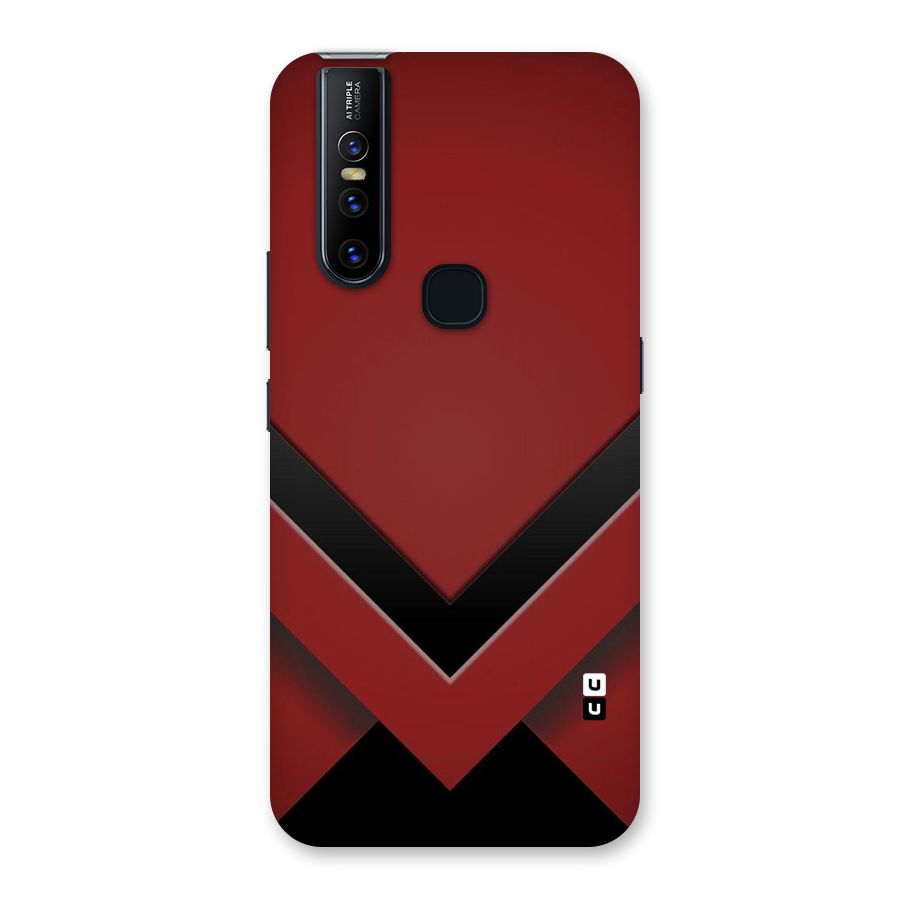 Red Black Fold Back Case for Vivo V15