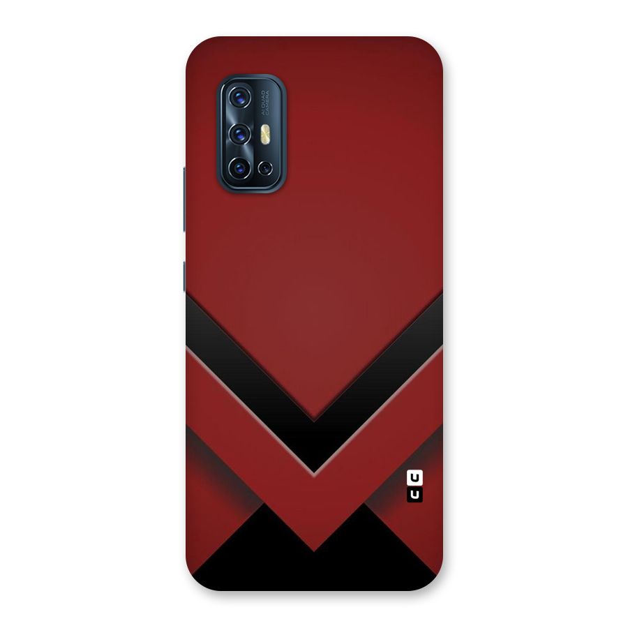 Red Black Fold Back Case for Vivo V17