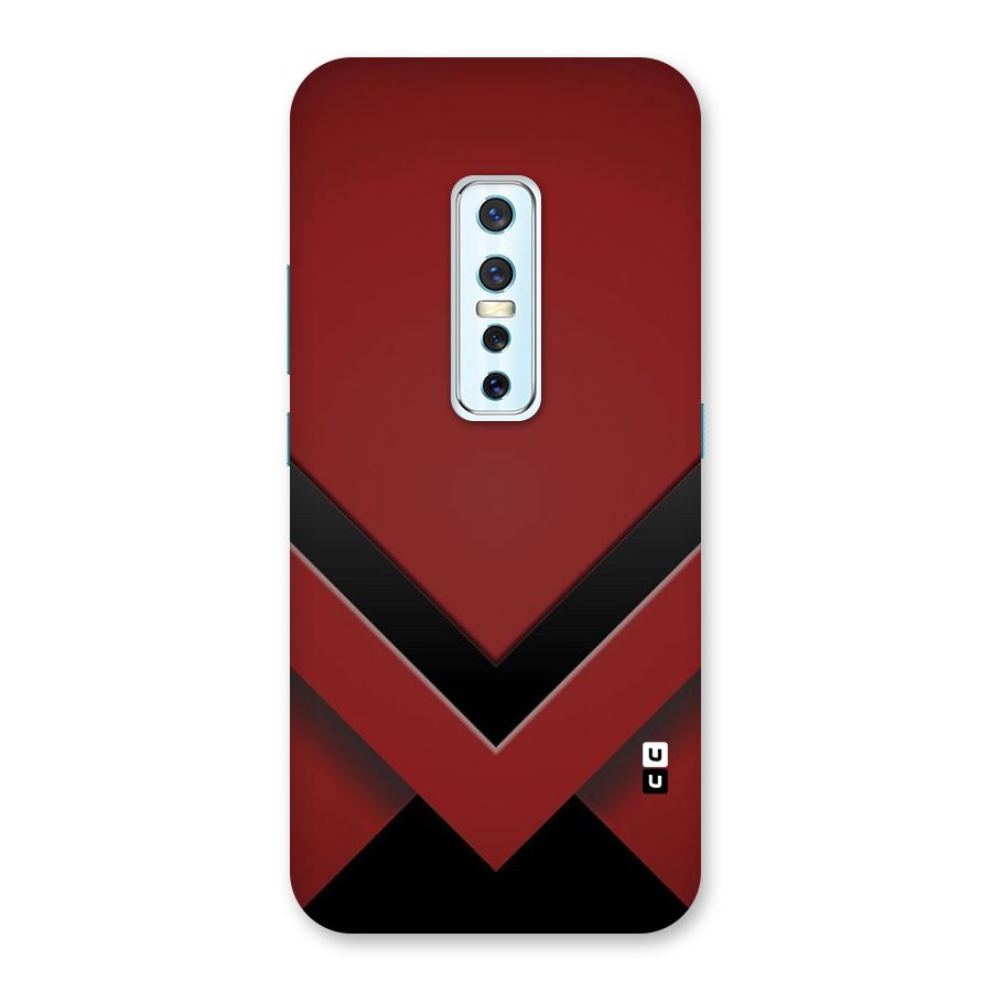 Red Black Fold Back Case for Vivo V17 Pro
