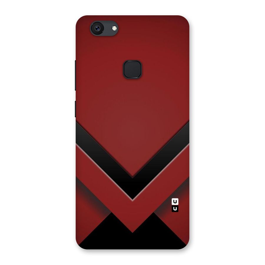 Red Black Fold Back Case for Vivo V7 Plus