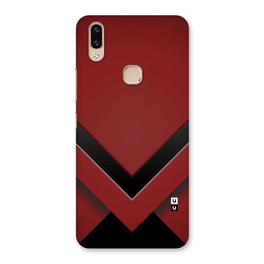 Red Black Fold Back Case for Vivo V9 Youth
