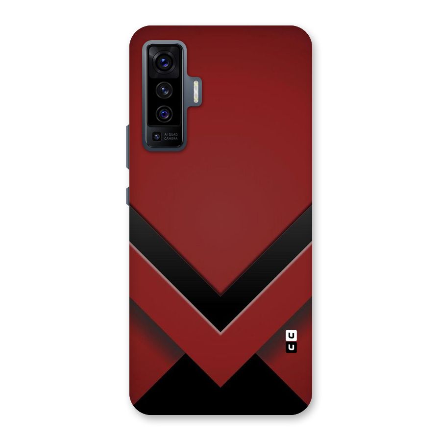Red Black Fold Back Case for Vivo X50