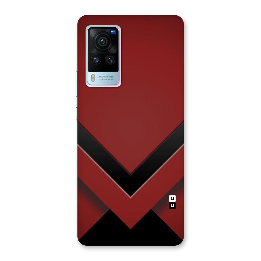 Red Black Fold Back Case for Vivo X60 Pro
