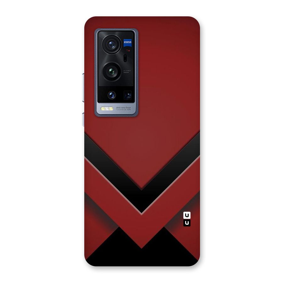 Red Black Fold Back Case for Vivo X60 Pro Plus