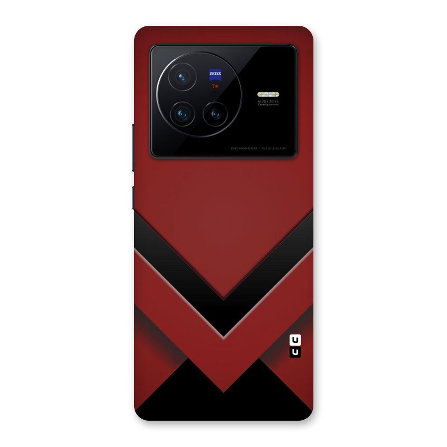 Red Black Fold Back Case for Vivo X80