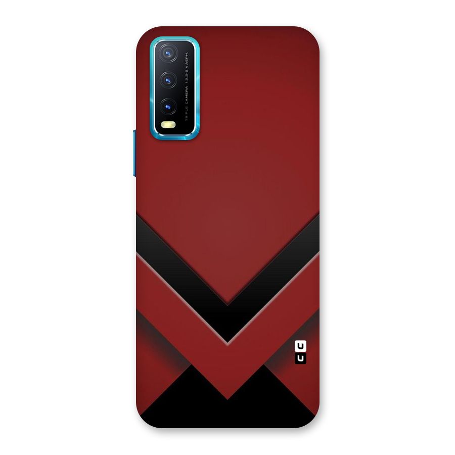 Red Black Fold Back Case for Vivo Y12s